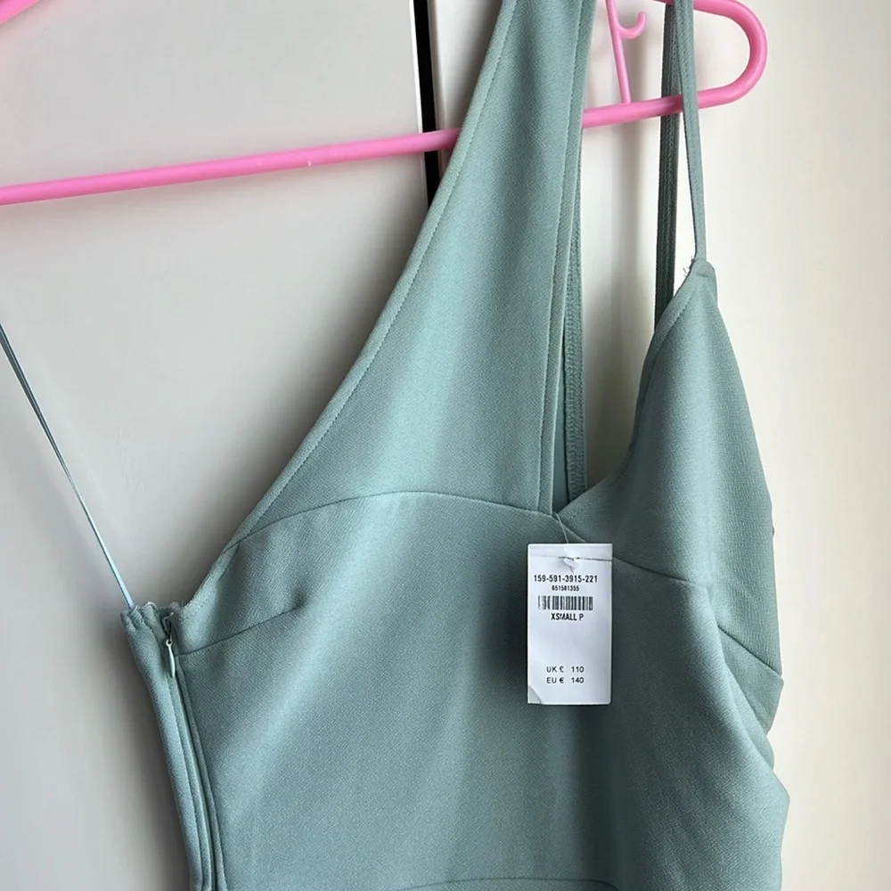 NWT Abercrombie Asymmetrical Ruched Maxi Dress